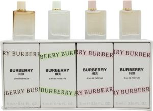 Burberry Miniature Gift Set 2 x 5ml Burberry EDP + 5ml Burberry Her EDT + 5ml Burberry Her London Dream