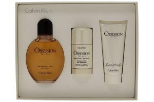 Calvin Klein Obsession Gift Set 125ml EDT + 75ml Aftershave Balm + 75g Deodorant Stick