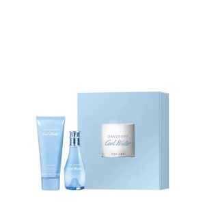 Davidoff Cool Water Woman Gift Set 100ml EDT + 75ml Body Lotion + 75ml Shower Gel